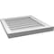 Ekena Millwork Vertical Surface Mount PVC Gable Vent w/ 2"W x 2"H , Brickmould Sill Frame, 20"W x 22"H GVPVE20X2203SN - alternate 2